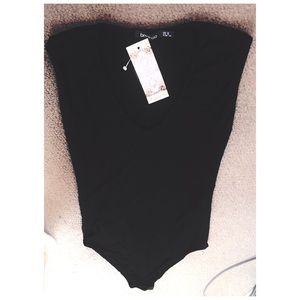 NEW * NWT * Black Sleeveless Bodysuit - size S (2)
